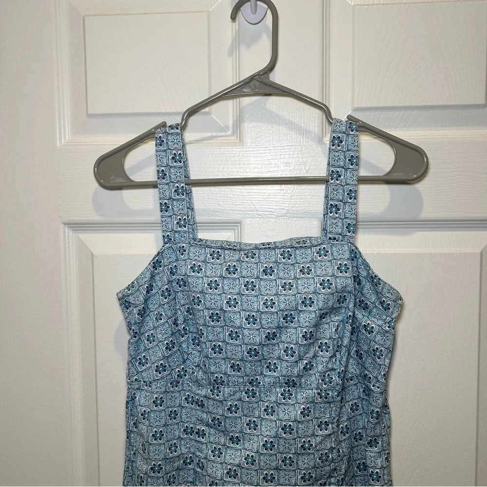 Liz Claiborne Light Blue Geometric Denim Dress - Picture 2 of 7